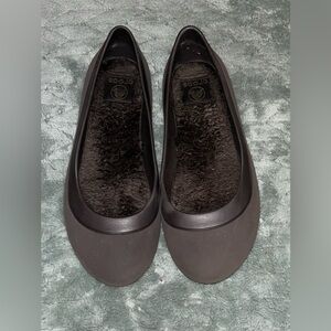 Crocs Mammoth Faux Fur Lined Ballet Flats Women’s Size 8 Brown